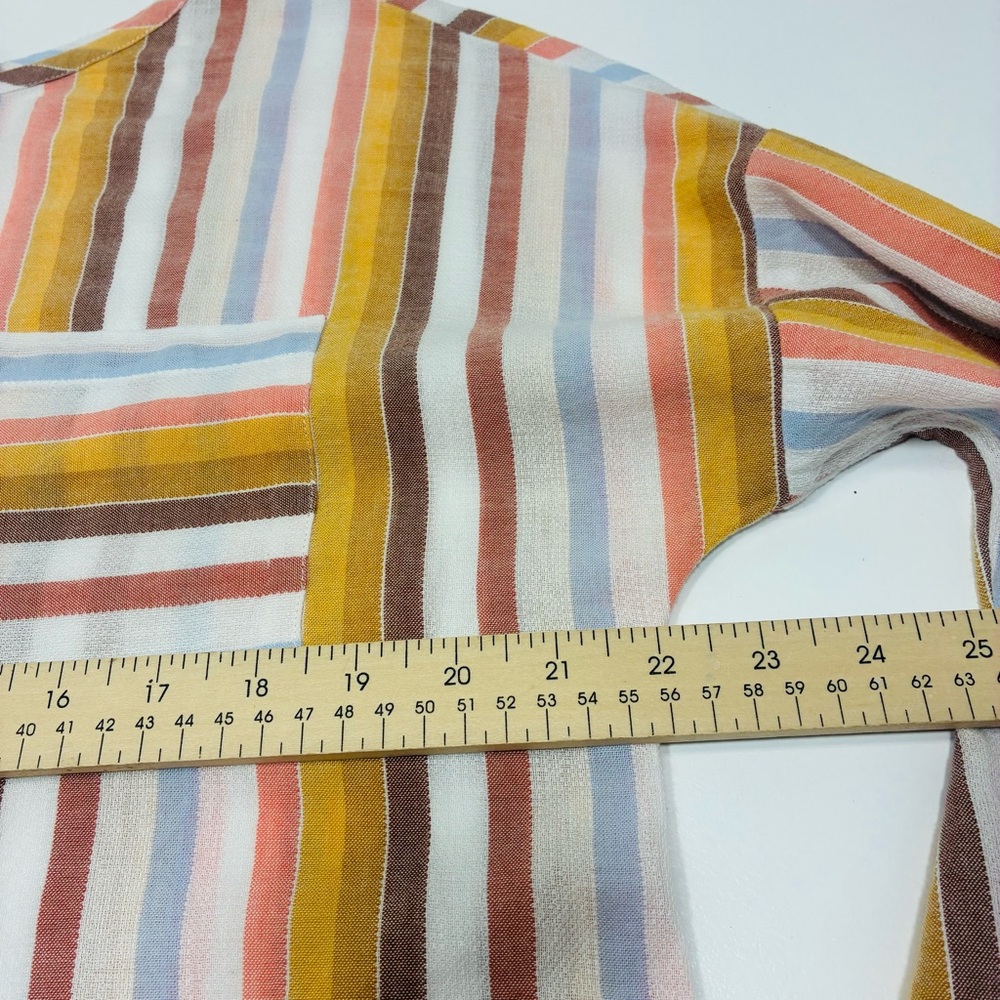 Soft Surroundings Women's Top Size Medium Multicolor Striped Cottagecore Casual - Picture 11 of 14